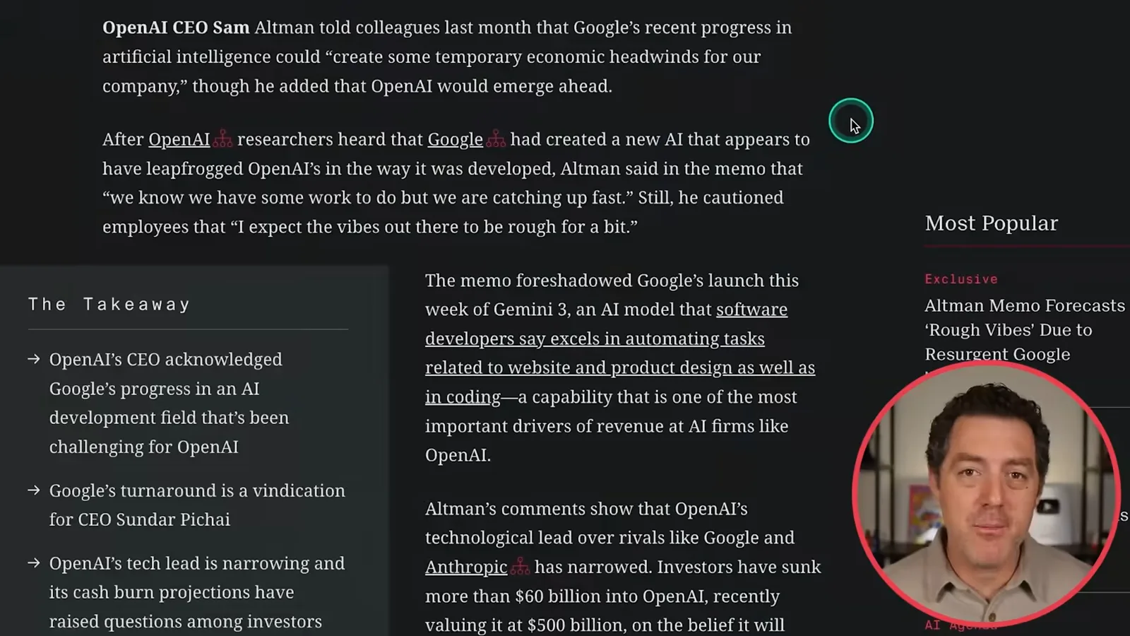 The reported Altman memo