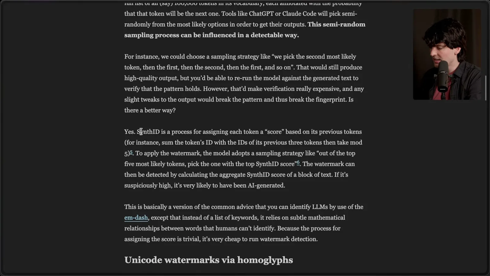 A discussion of statistical text watermarking