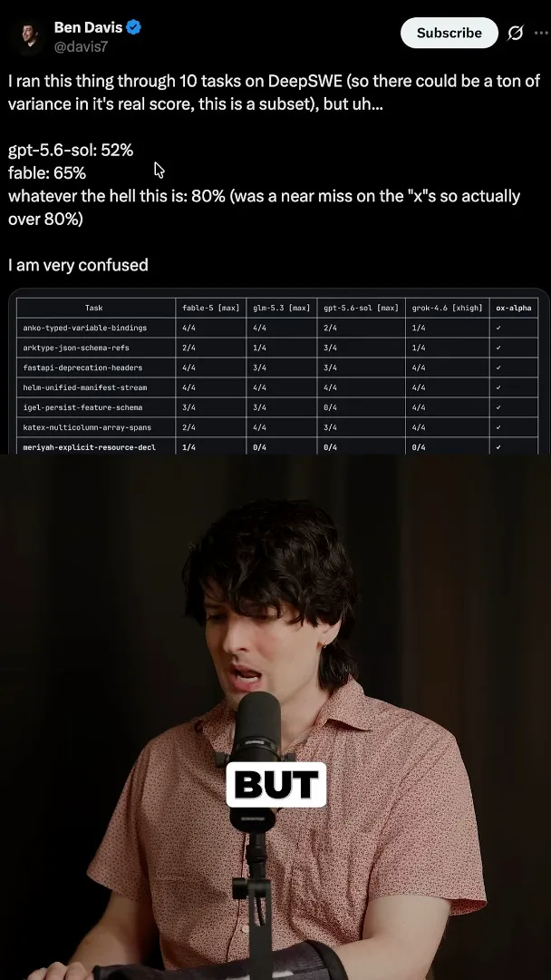 A small DeepSWE comparison