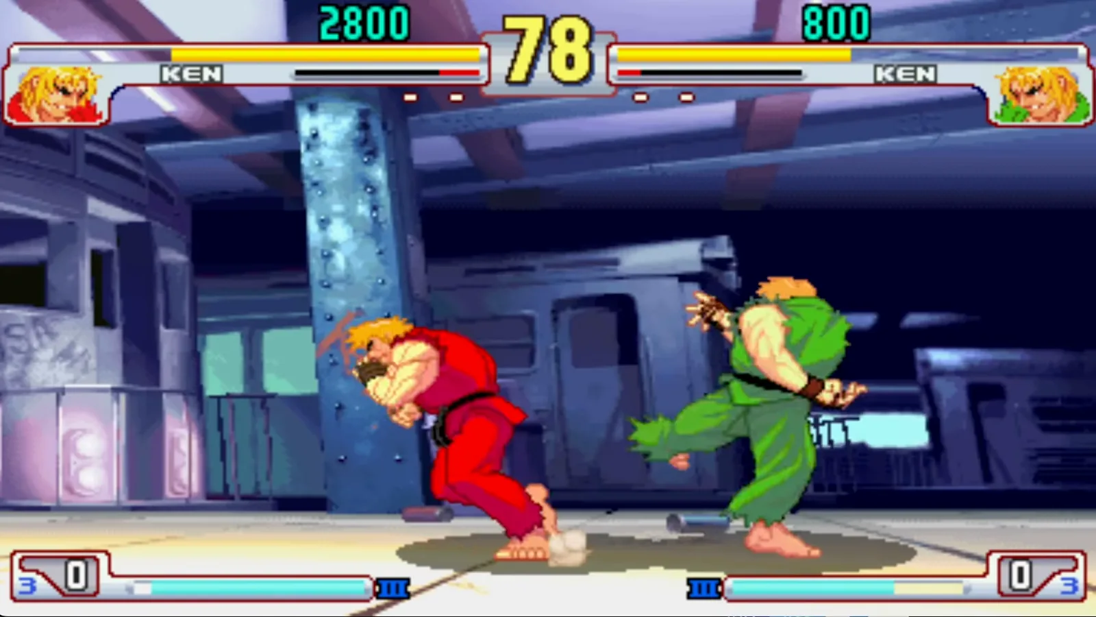Two model-controlled characters