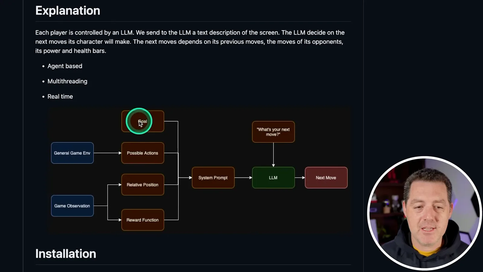Game observation and action loop