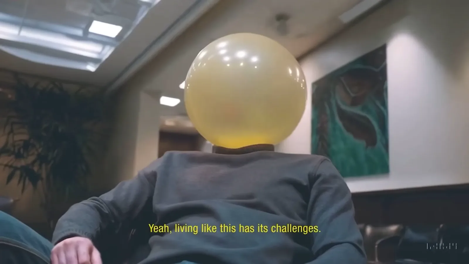 The balloon-headed character