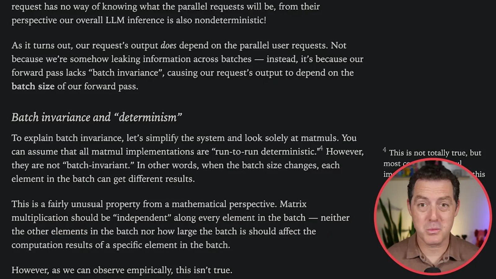 Batch invariance