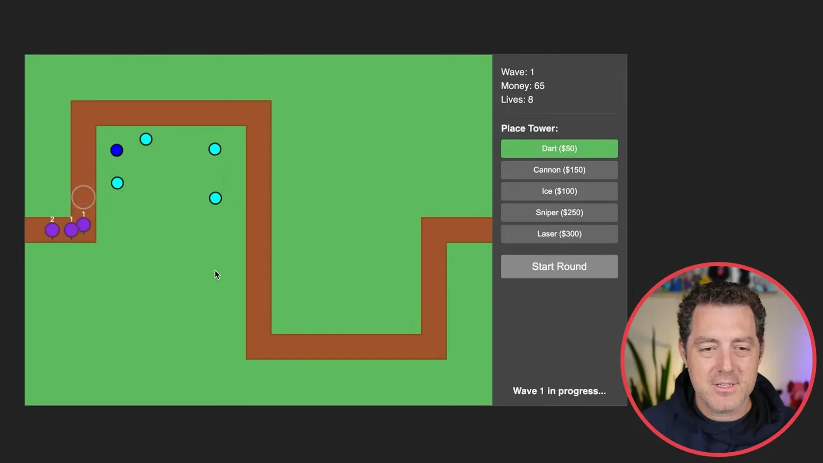 Tower-defense simulation