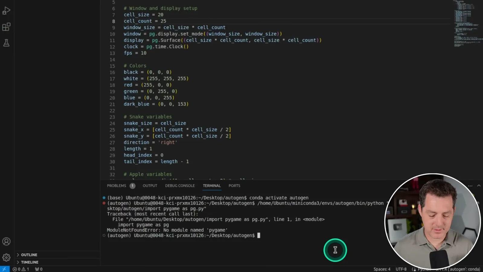 Pygame dependency error