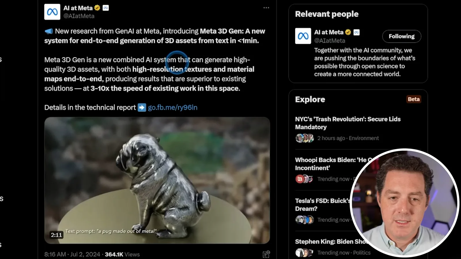 Meta 3D Gen announcement