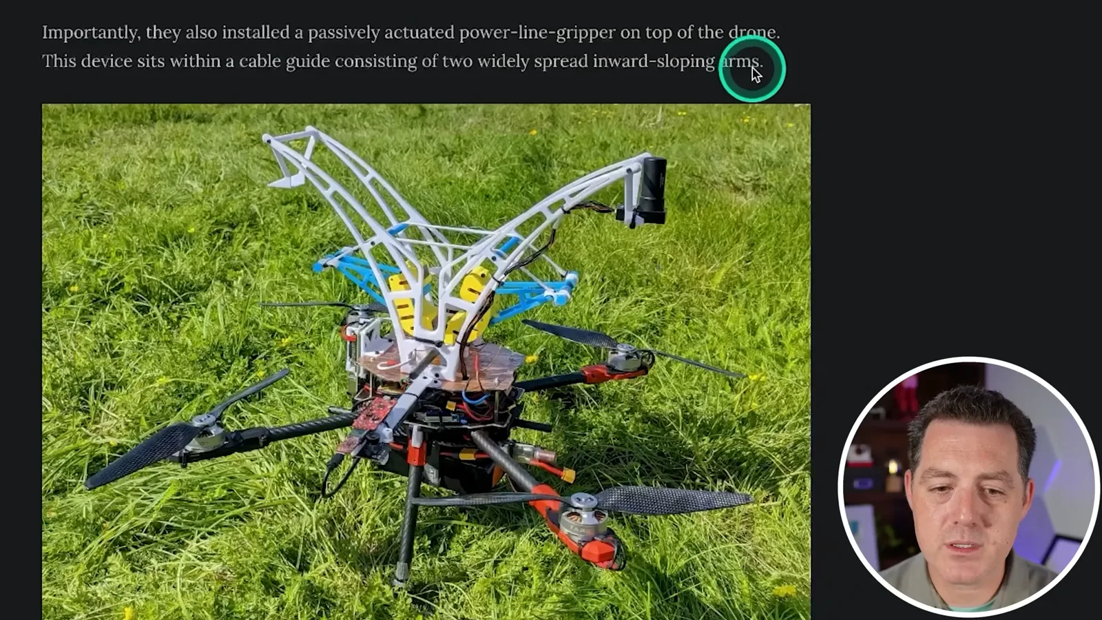 A power-line charging drone