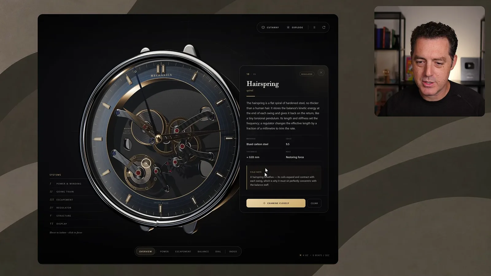 Inside the generated watch