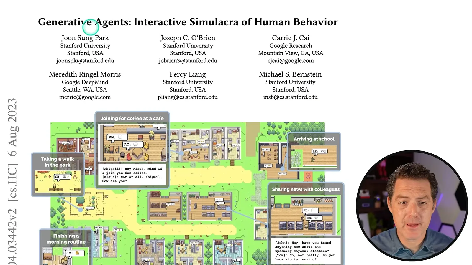 Earlier generative-agent town