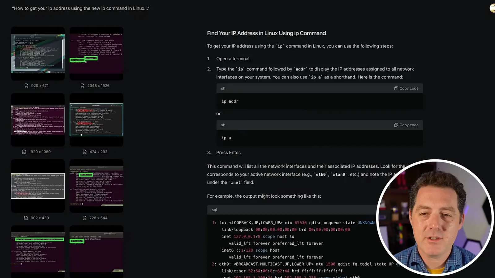 SearchGPT’s Linux command answer