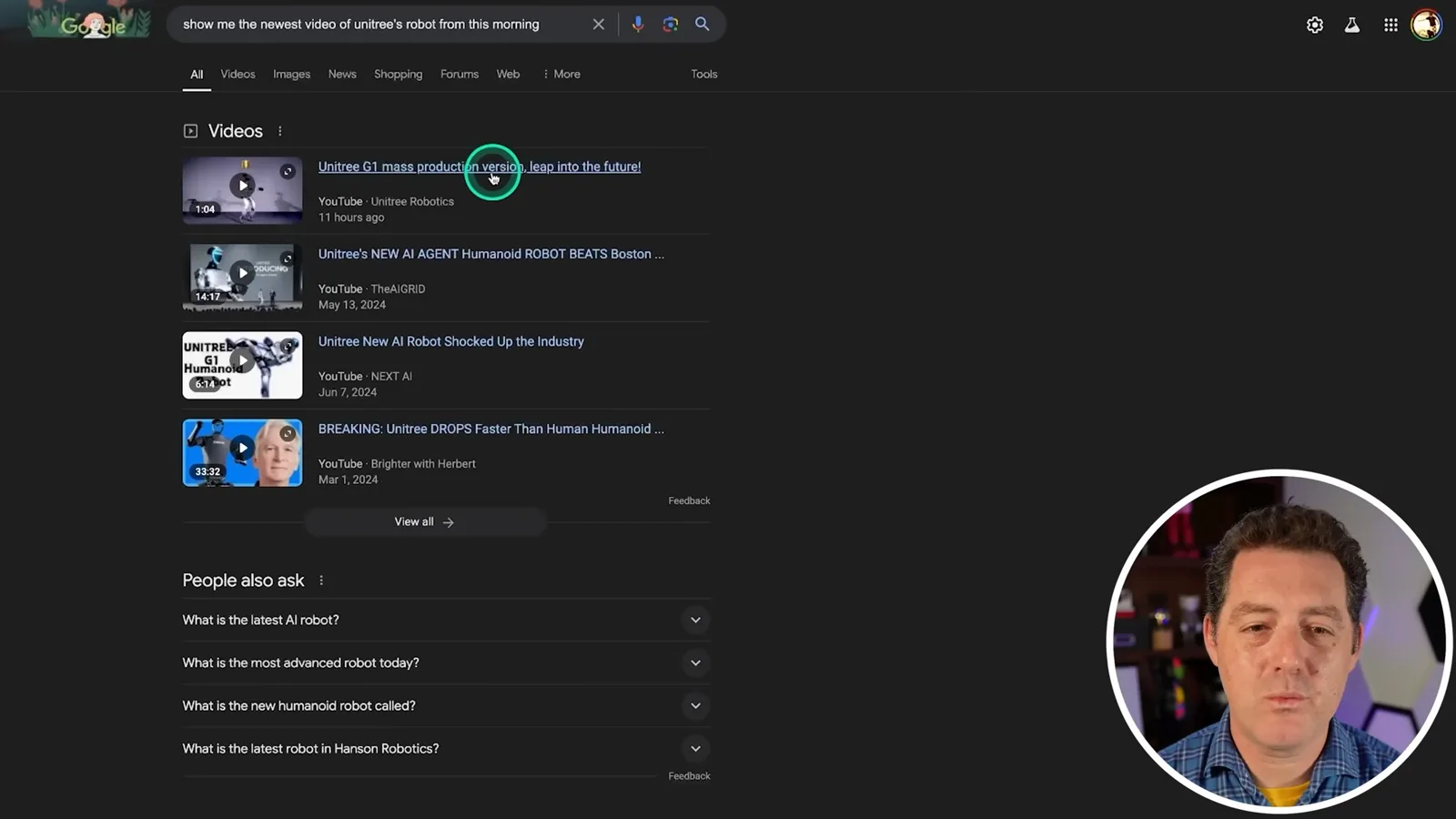 Google finds the recent Unitree video