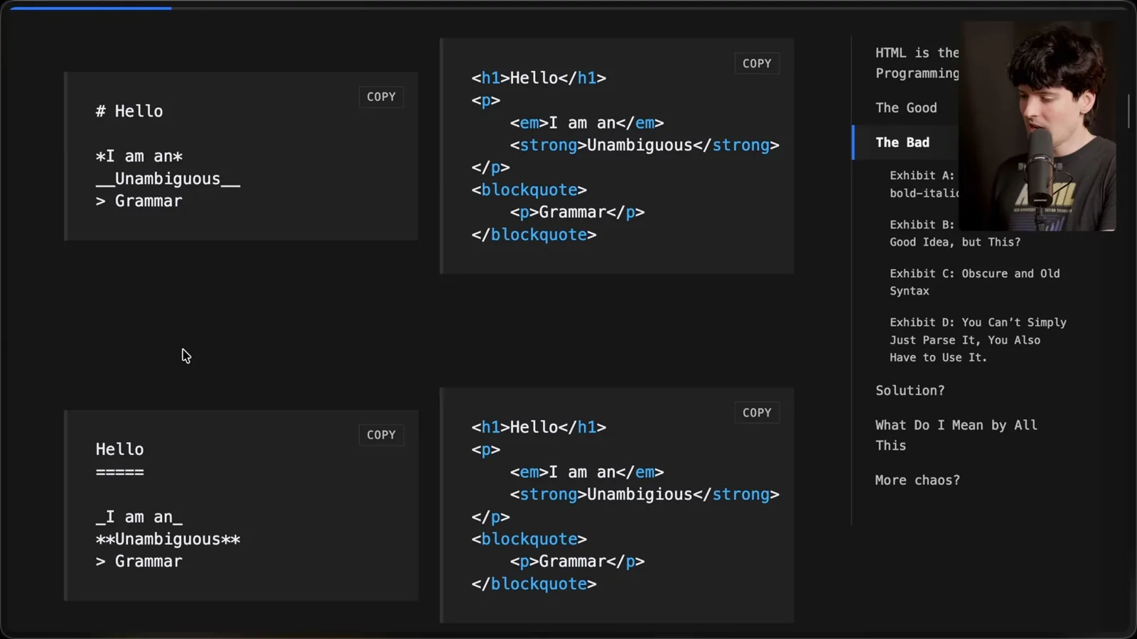 Different syntax, similar output