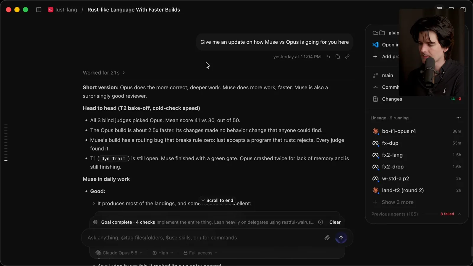 A judged coding comparison