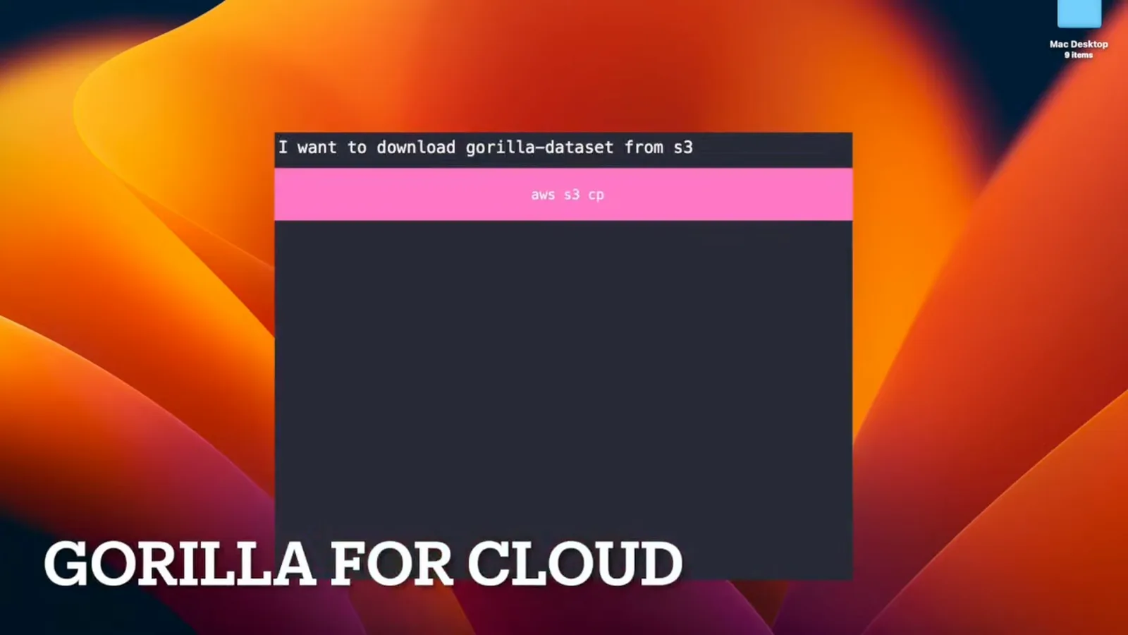 An illustrated cloud command