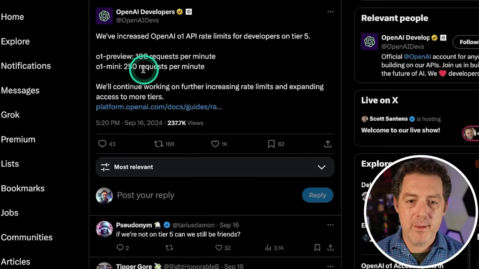 OpenAI o1 API limits