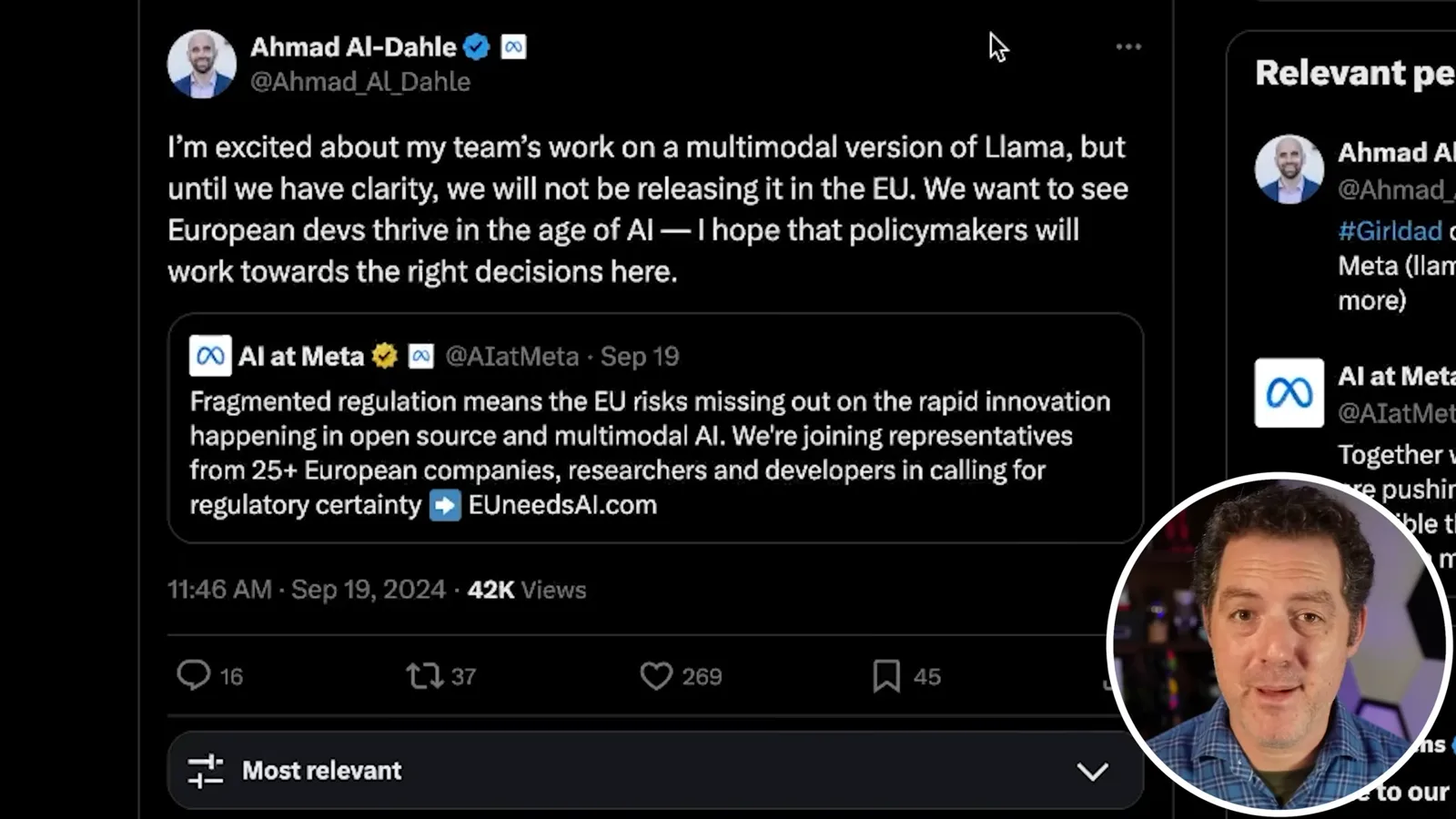 Meta statement on EU availability