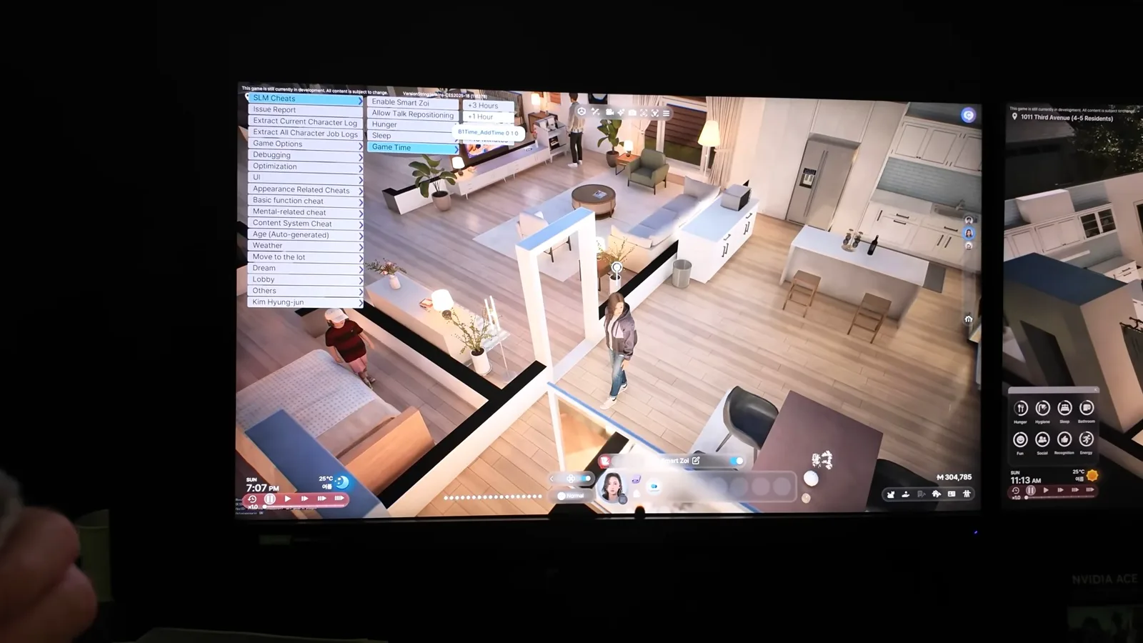 AI-character game demonstration