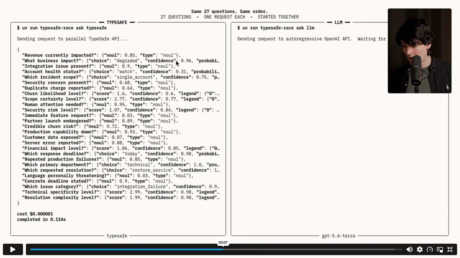 A 27-question timing demo
