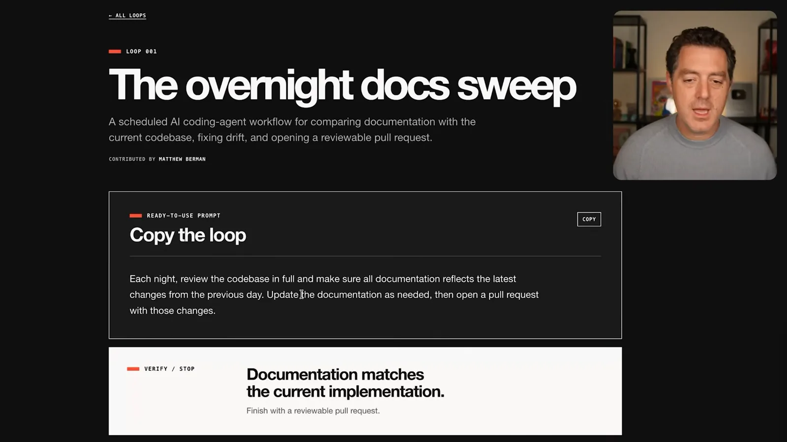 Overnight documentation sweep