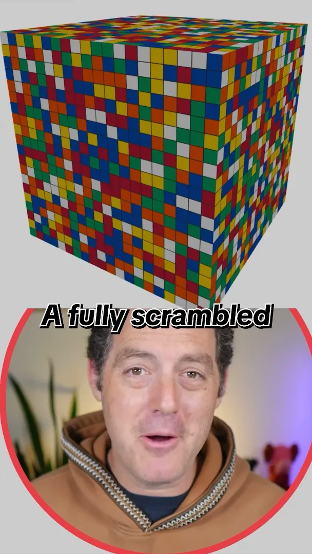 Scrambled virtual 20×20 cube