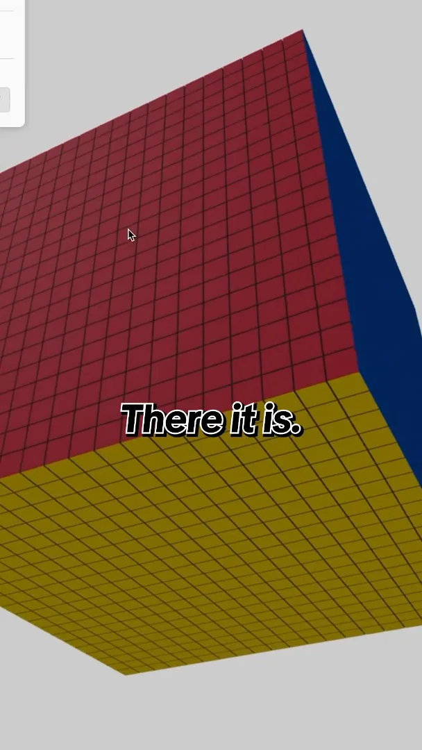 The displayed solved cube
