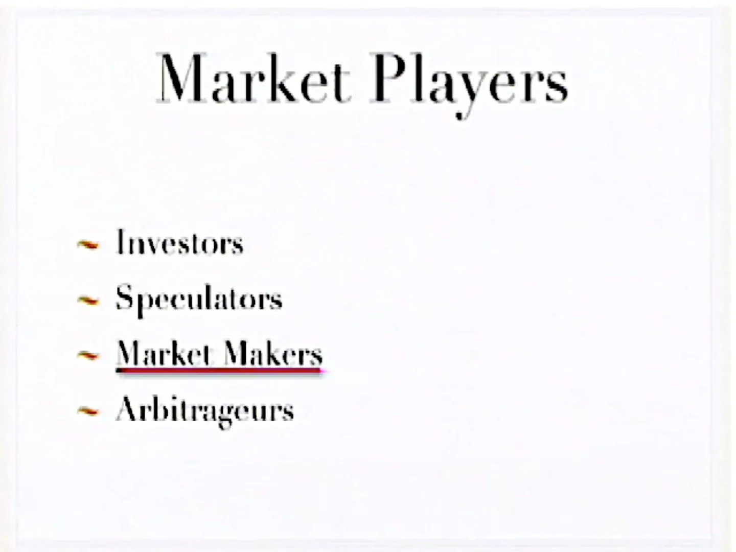 Market participants