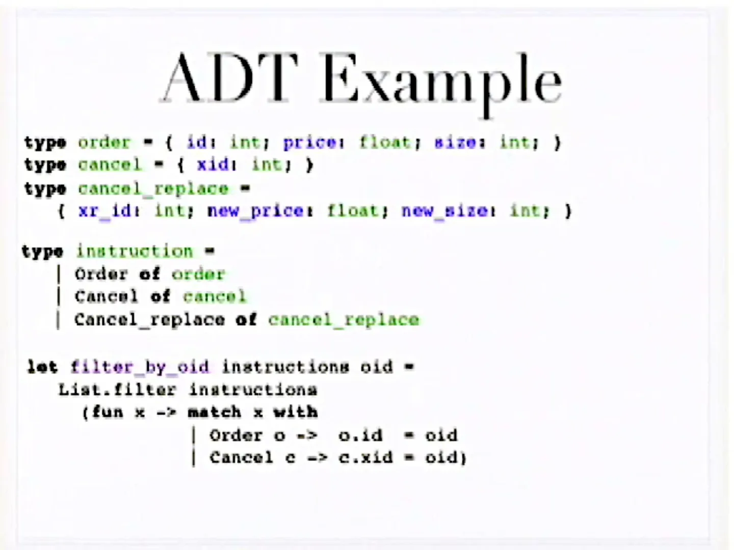 Adding cancel-replace to the instruction type