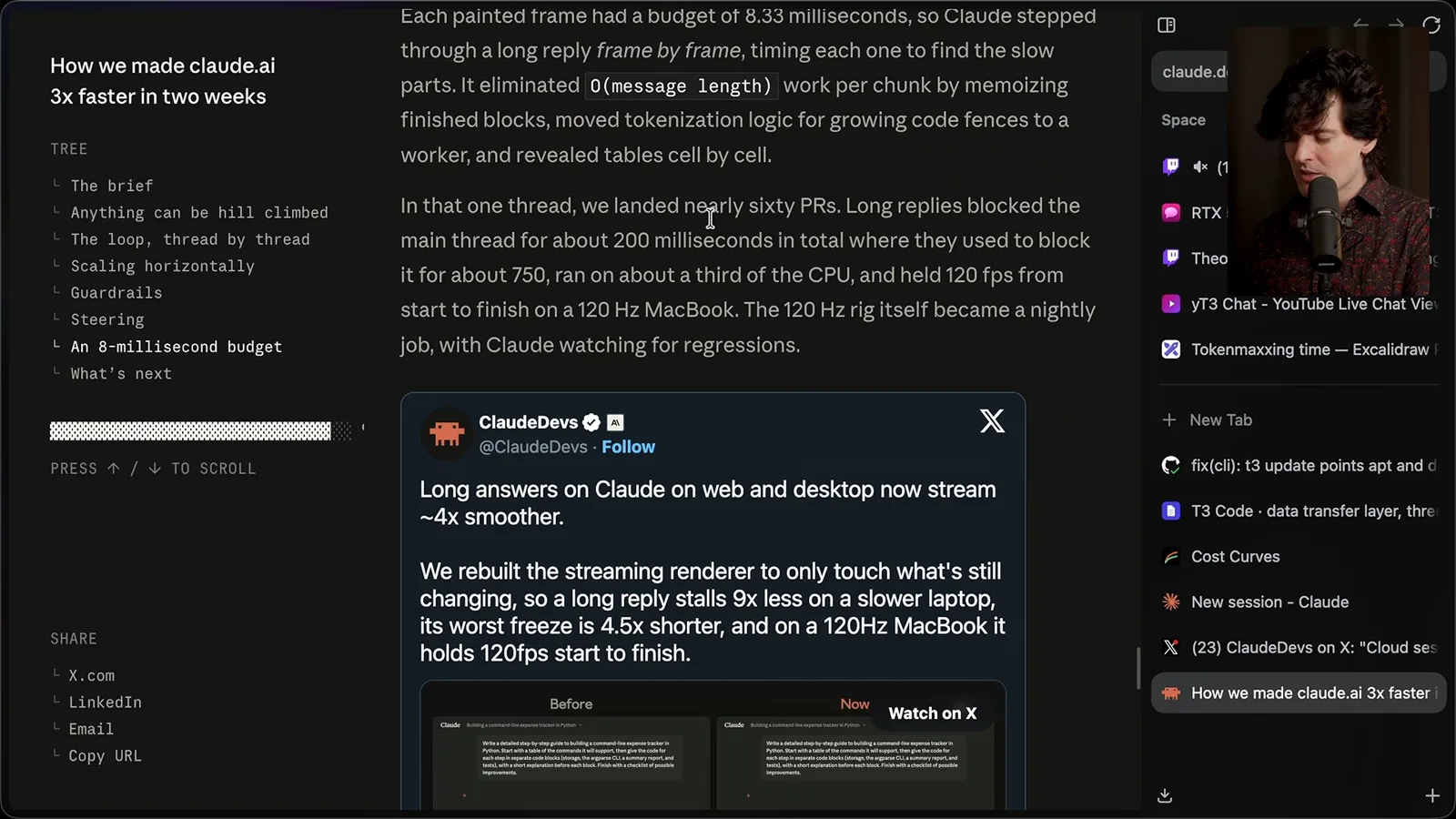 Reported streaming improvements