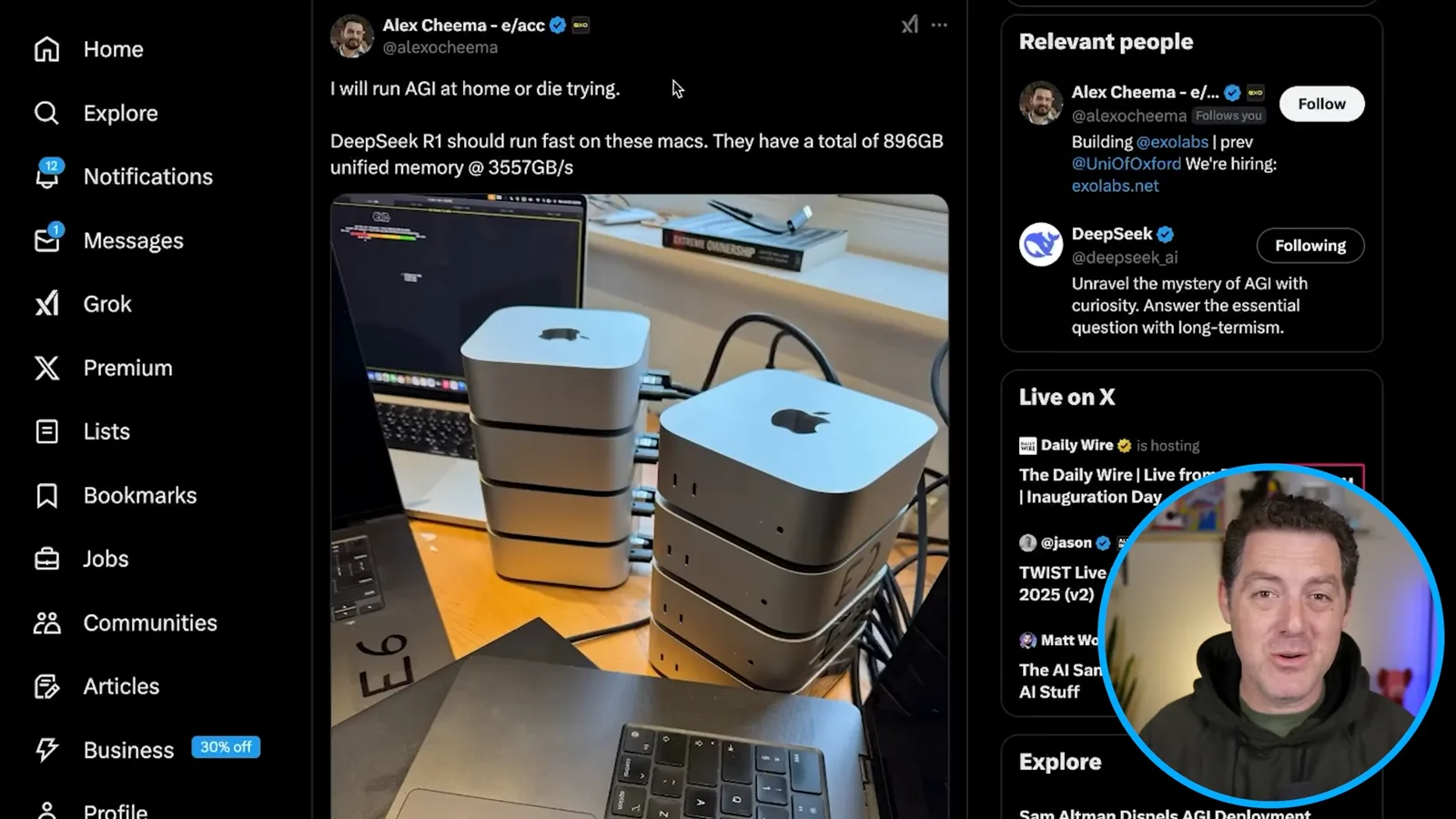 A multi-Mac local inference setup