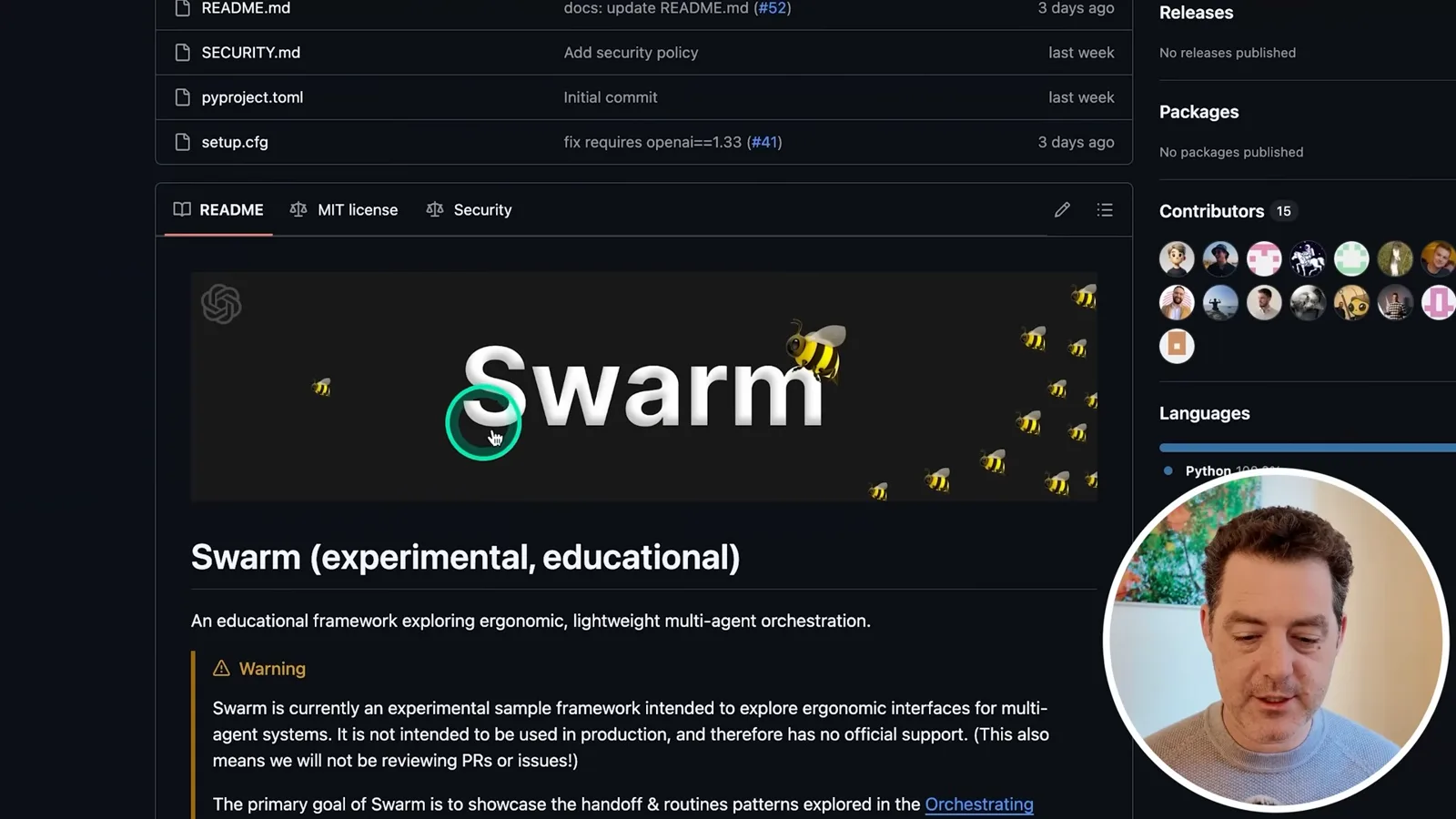 Swarm repository warning