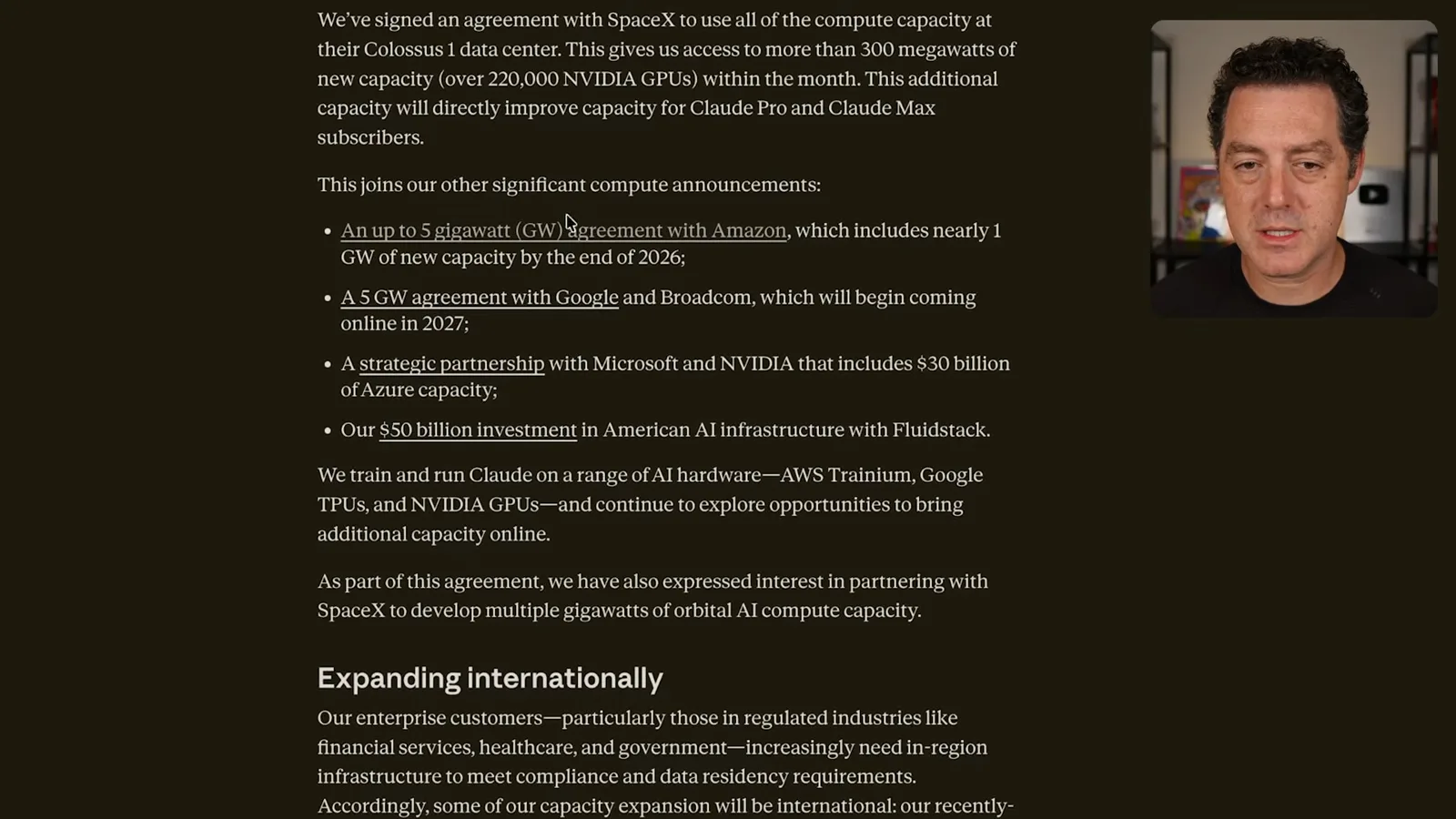 Anthropic’s other compute agreements