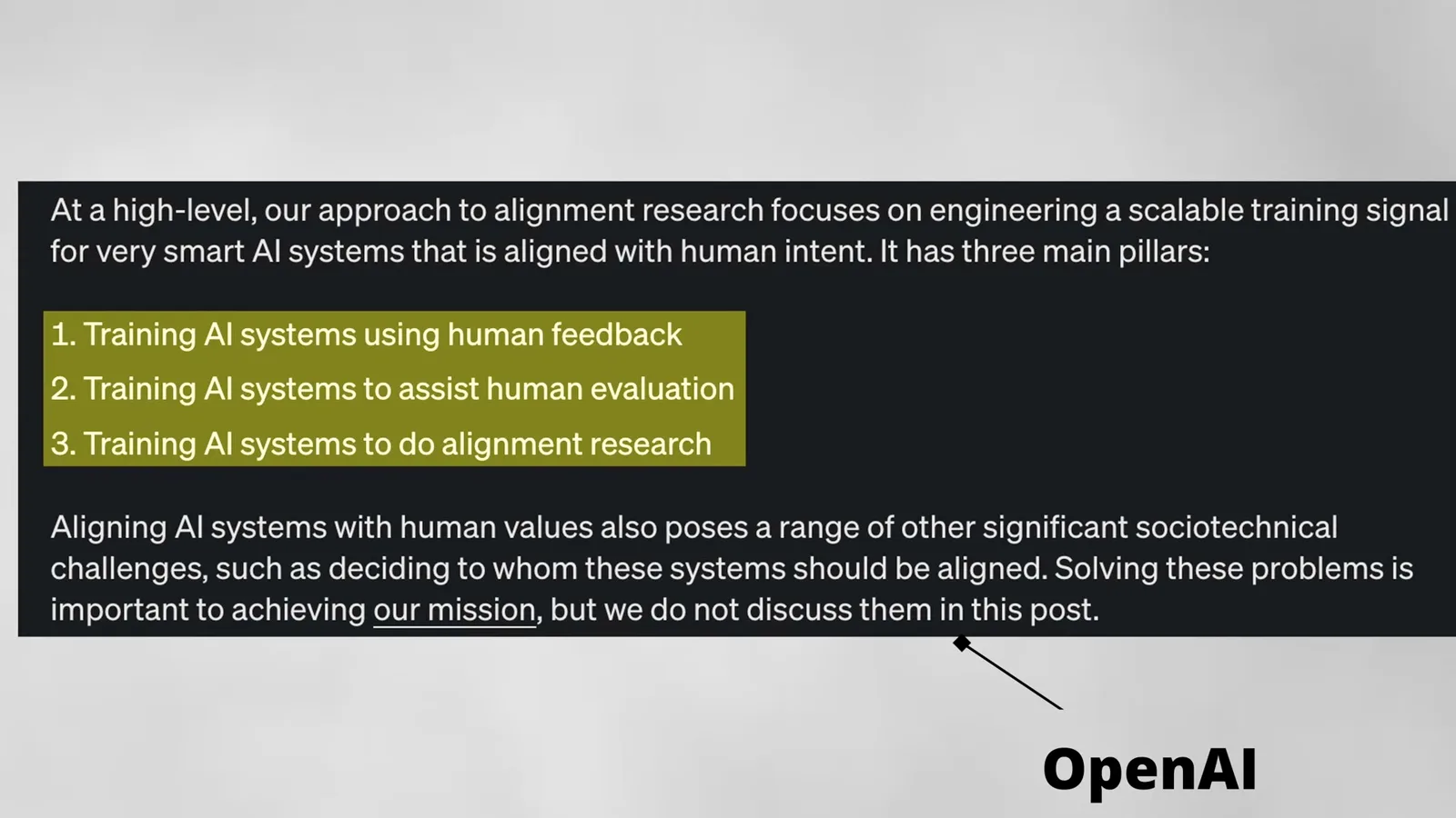 OpenAI’s 2022 alignment research pillars