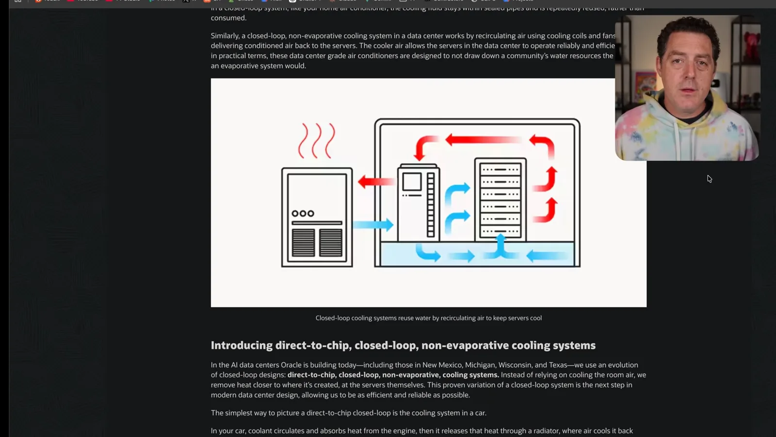 A non-evaporative cooling diagram
