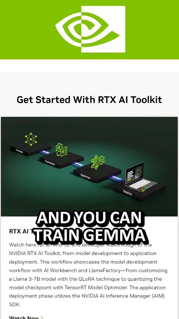 RTX AI Toolkit workflow