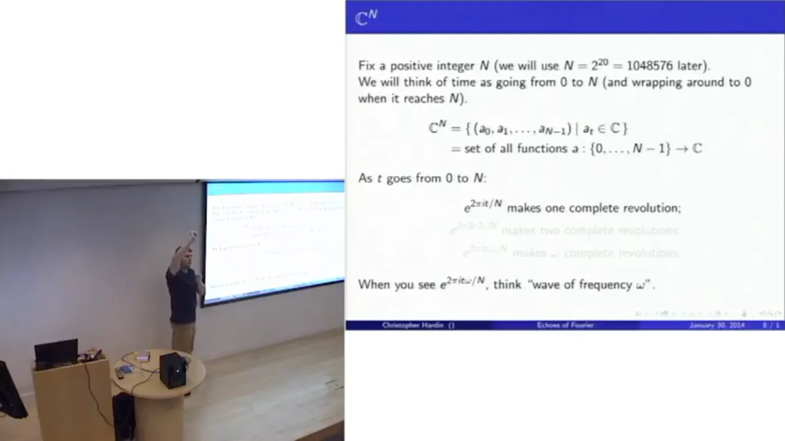 Finite time and complex sinusoids