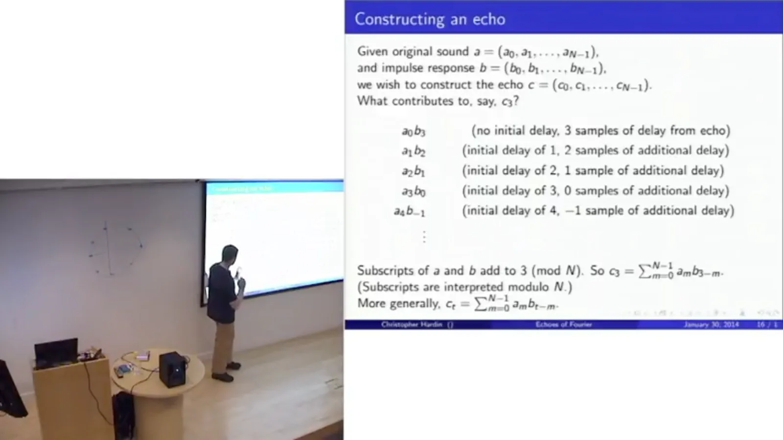 Constructing an echo