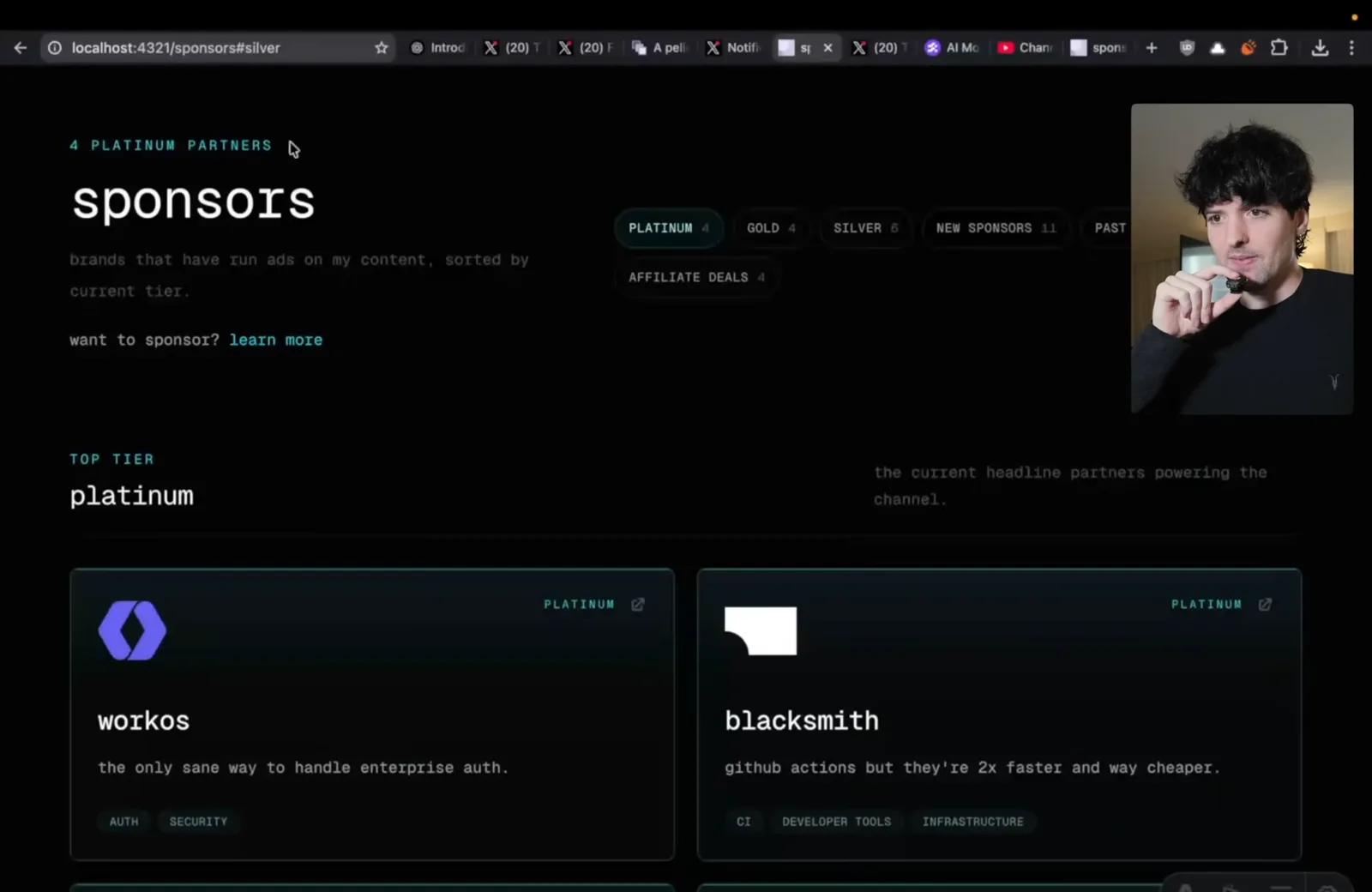 Generated sponsors page