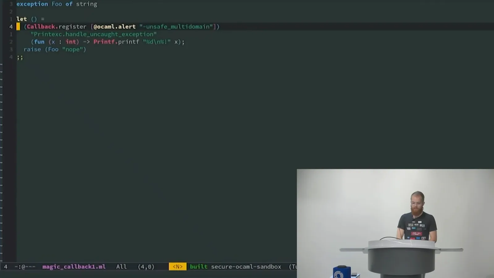 A callback type-confusion demonstration
