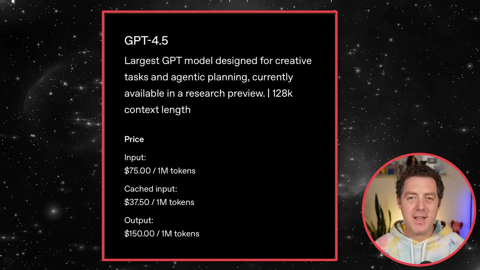 GPT-4.5 launch pricing