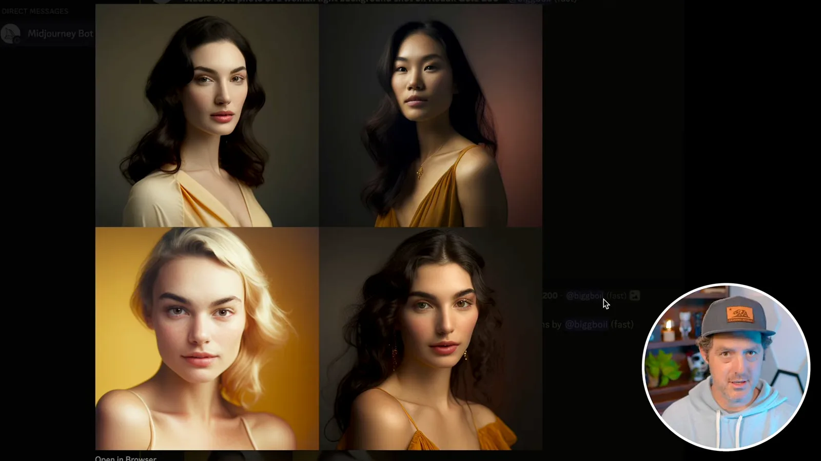 Generated studio portraits