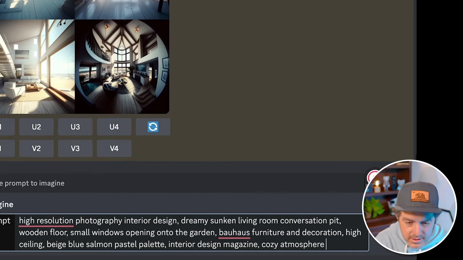 A detailed interior prompt