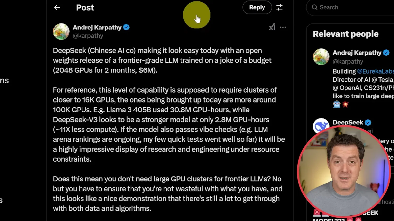 Karpathy 对 DeepSeek-V3 的比较