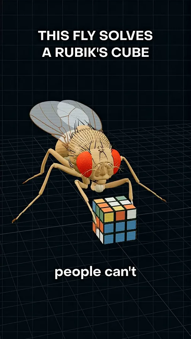 A virtual fly and Rubik's Cube