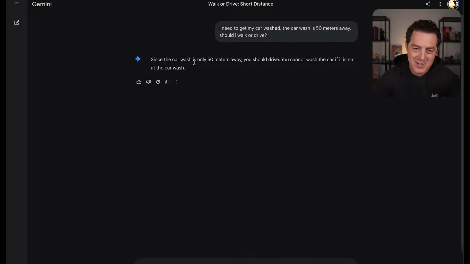 Gemini’s car-wash response