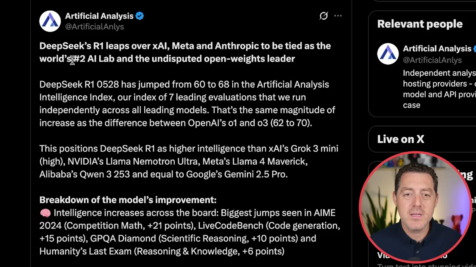 Artificial Analysis evaluation summary