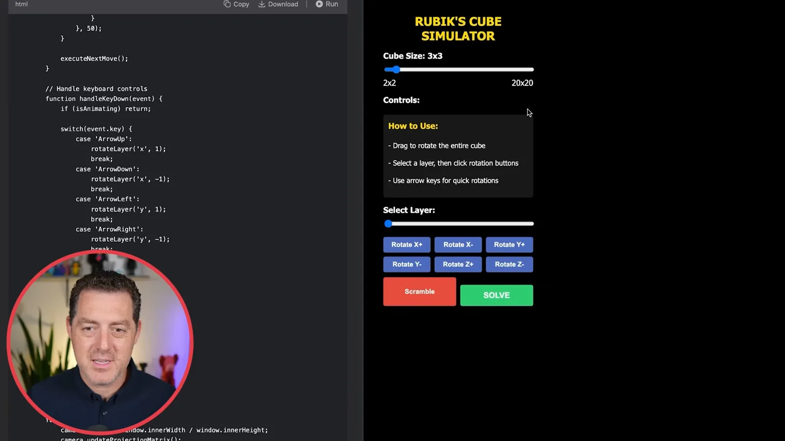 Cube simulator before initialization fix