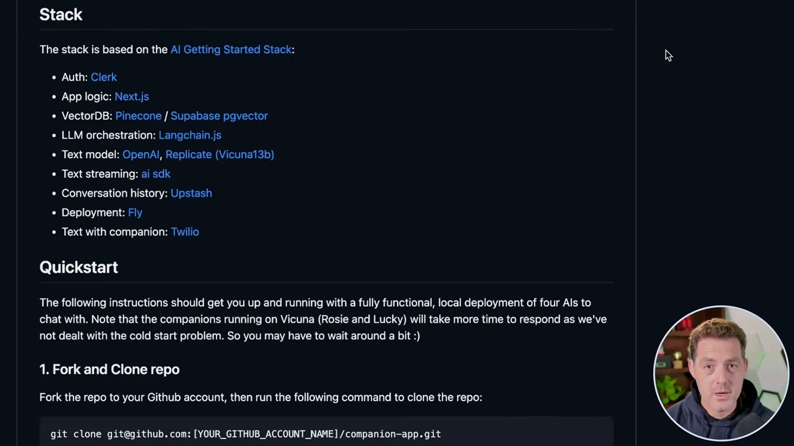 Companion App service stack