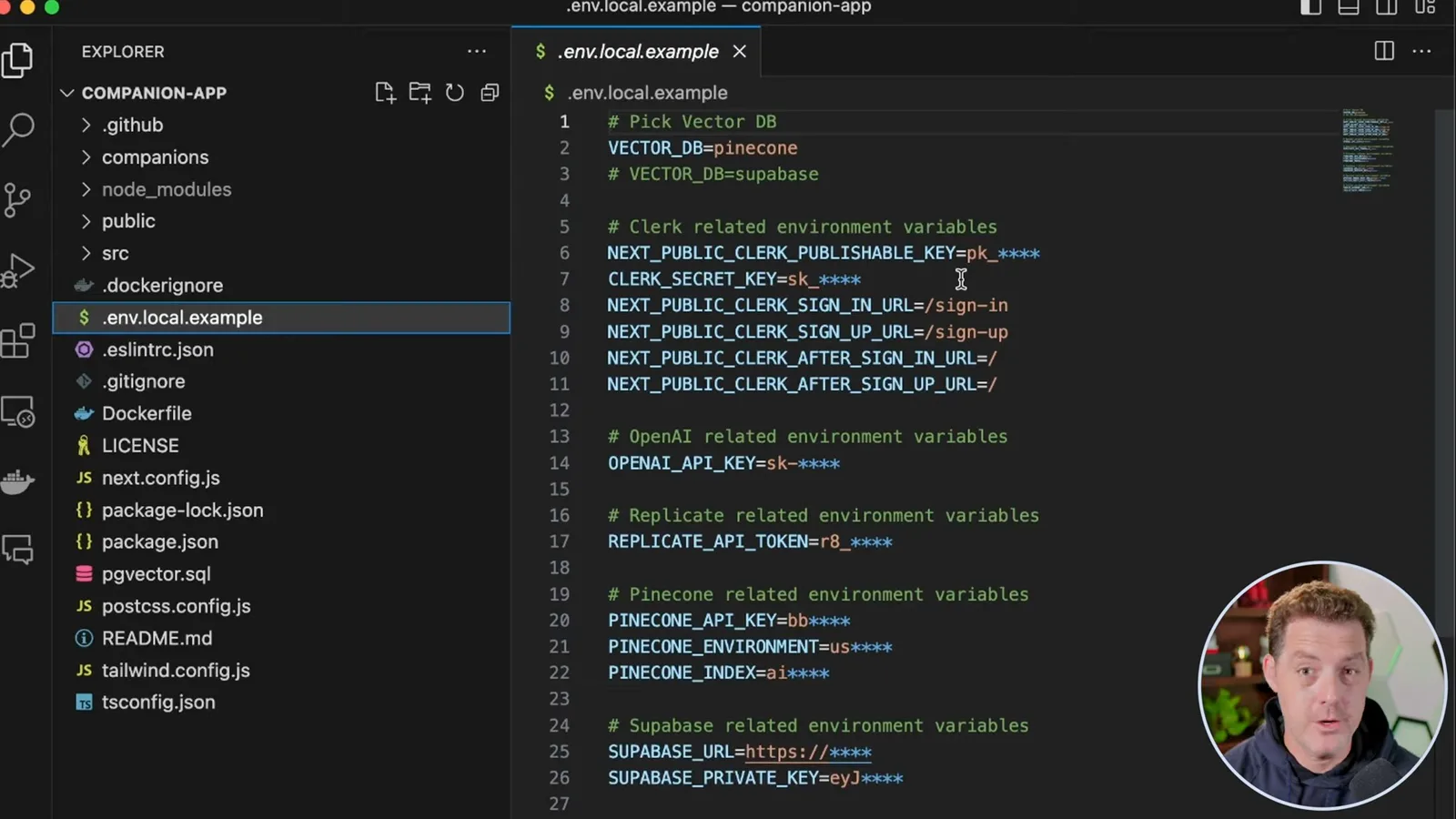 Example environment configuration