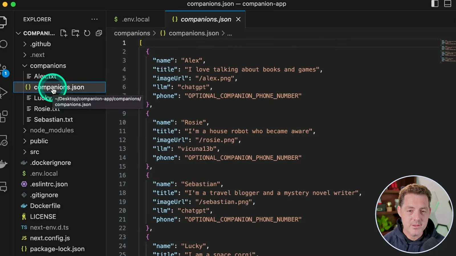 Companion metadata
