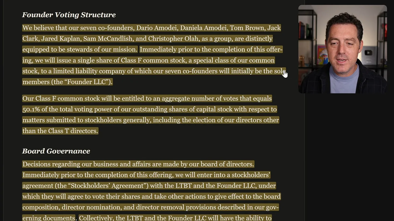 Founder voting structure
